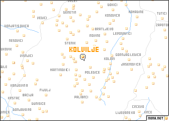 map of Kolvilje