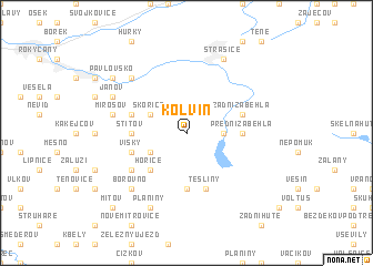 map of Kolvín