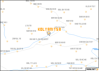 map of Kolyanitsa