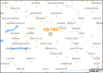 map of Kołybki