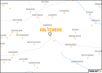 map of Kolychevo