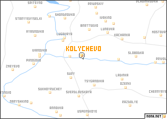 map of Kolychëvo