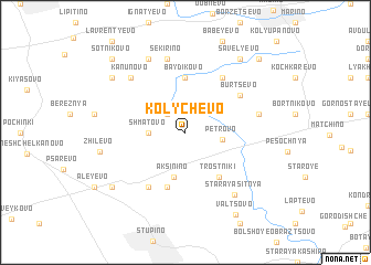 map of Kolychëvo