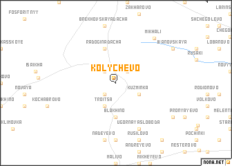 map of Kolychëvo