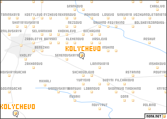 map of Kolychëvo