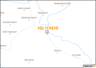 map of Kolychëvo