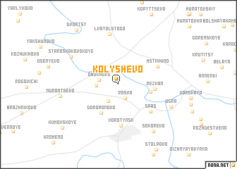 map of Kolyshëvo