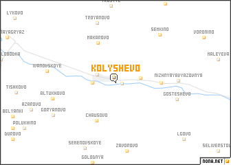 map of Kolyshëvo