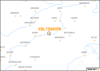 map of Kolyshkina