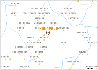 map of Komafélé