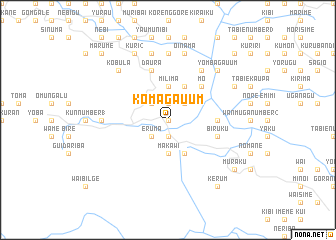 map of Komagau\