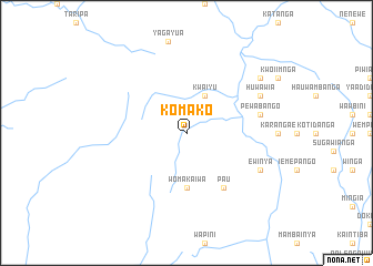 map of Komako