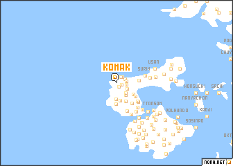 map of Komak