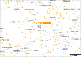 map of Komā Mardakh