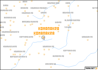 map of Komanakra