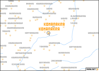 map of Komanakra