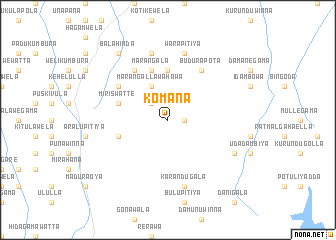 map of Komana