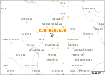 map of Komanbougou