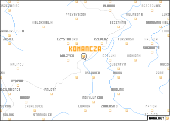 map of Komańcza