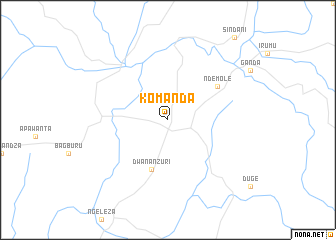 map of Komanda