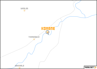 map of Komane
