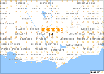 map of Komangoda