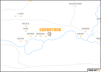 map of Komanyana