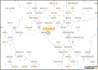 map of Komap