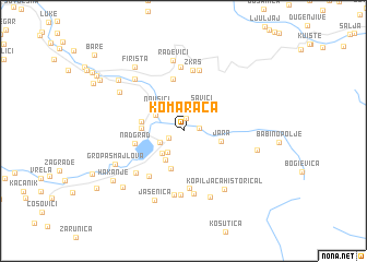 map of Komarača