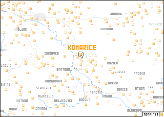 map of Komarice