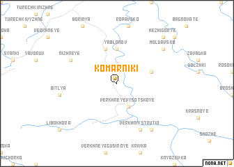 map of Komarniki