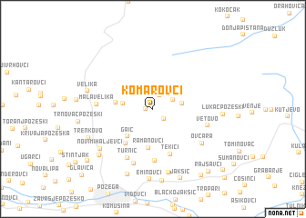 map of Komarovci