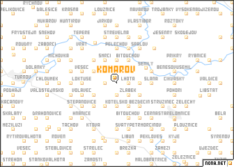 map of Komárov