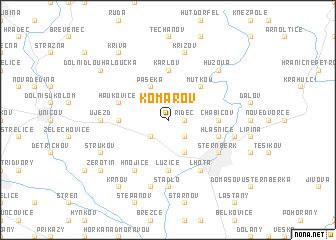 map of Komárov