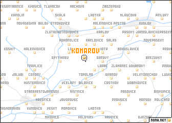 map of Komárov