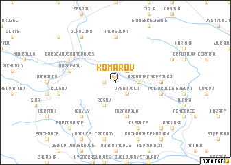 map of Komárov