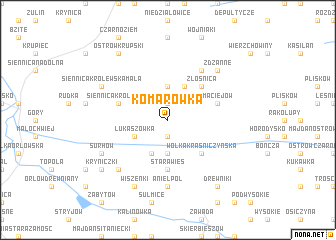 map of Komarówka