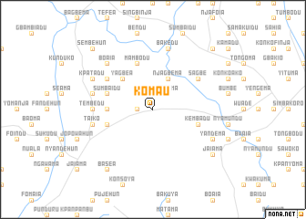 map of Komau