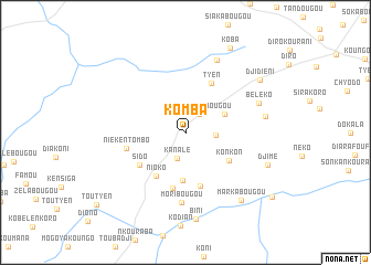 map of Komba