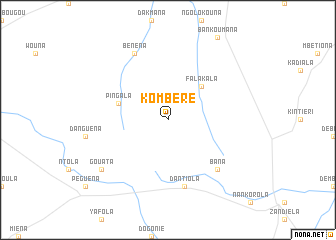 map of Kombéré