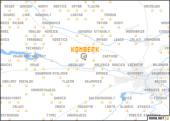 map of Komberk