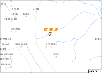 map of Kombwe