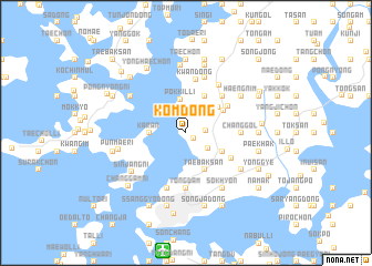 map of Kŏm-dong