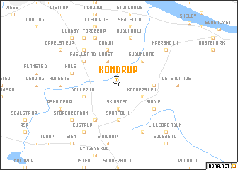 map of Komdrup