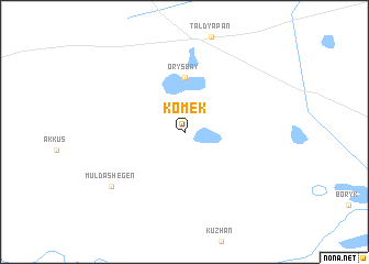 map of Komek