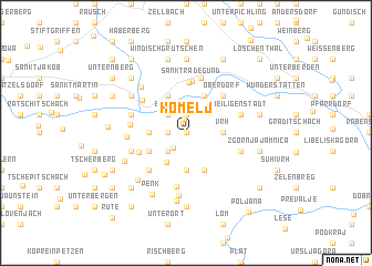 map of Komelj