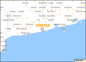 map of Komenda