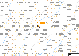 map of Komendé