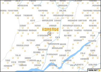 map of Komende