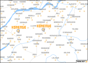 map of Komende